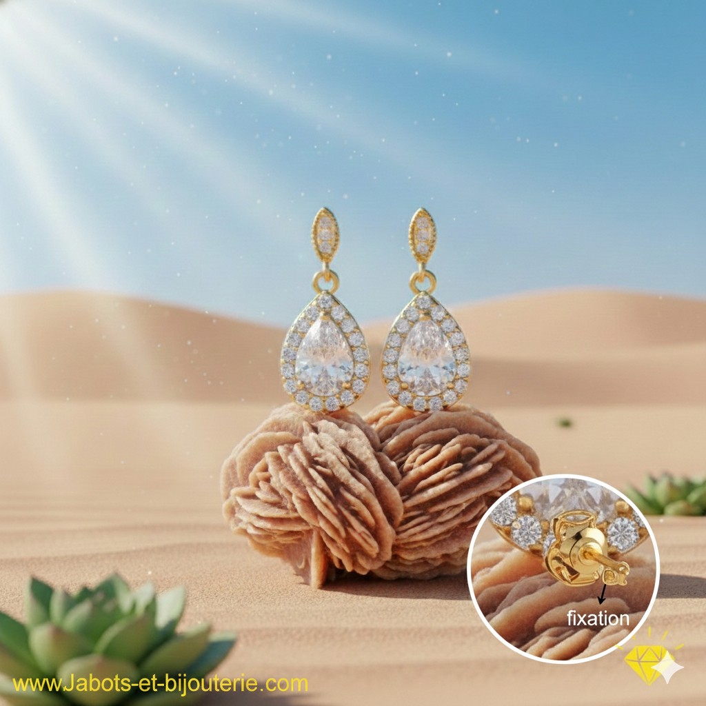 Paire de boucles d’oreilles LYRA « Rosée du Désert »
