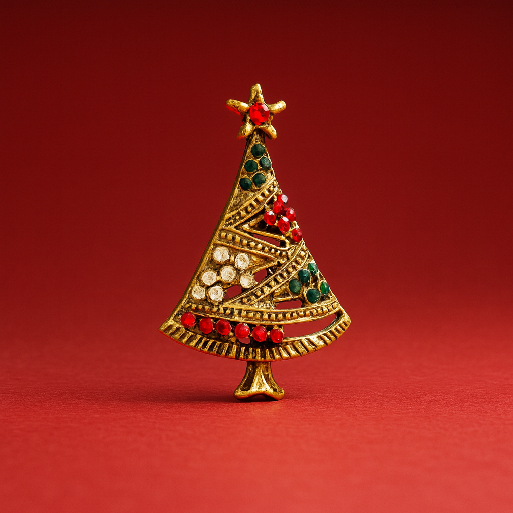 Broche "Sapin de Noël étincelant"