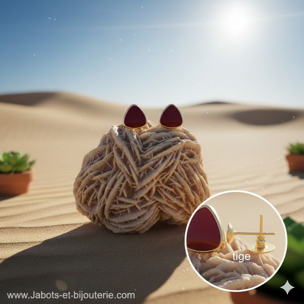 Paire de boucles d’oreilles LYRA « Rubis Éclatant »
