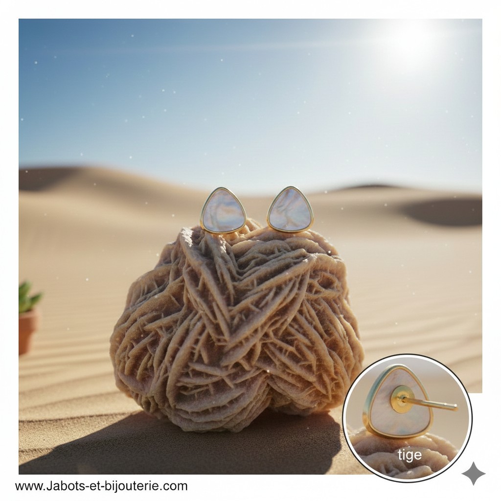 Paire de boucles d’oreilles LYRA « Lueur de Cristal »
