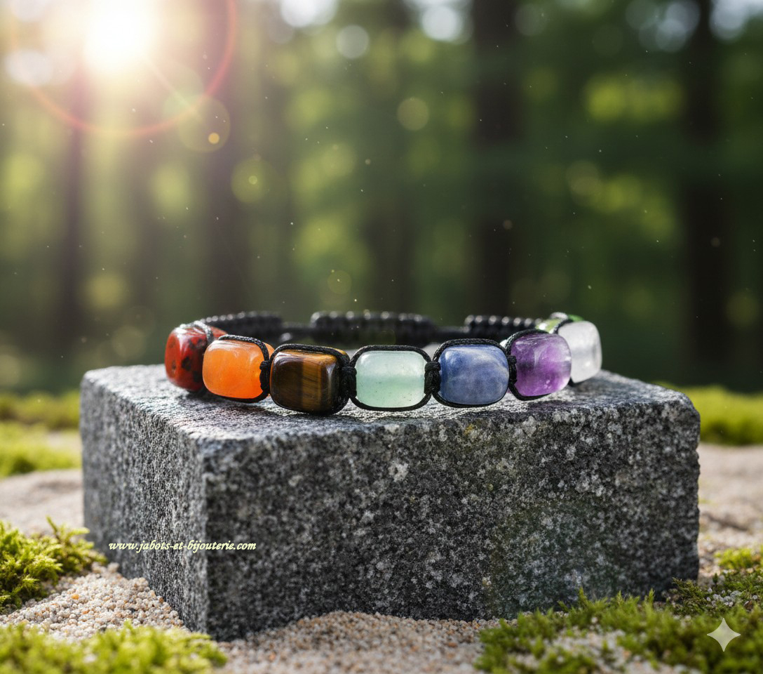 Bracelet Énergétique aux 7 Pierres Naturelles