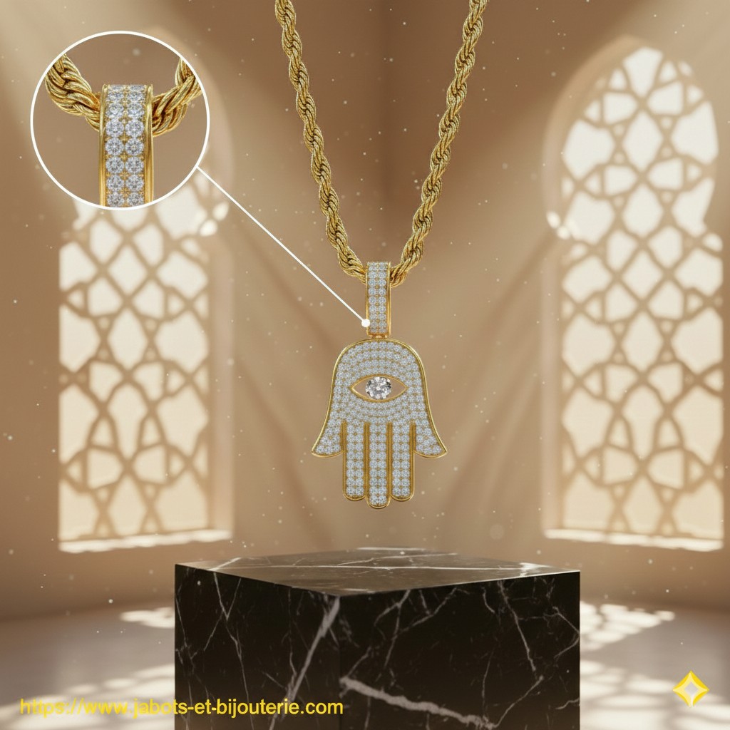 Collier "Hamsa Œil Diamant "