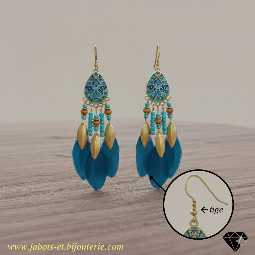 Paire de boucles d’oreilles « Rêve Exotique »