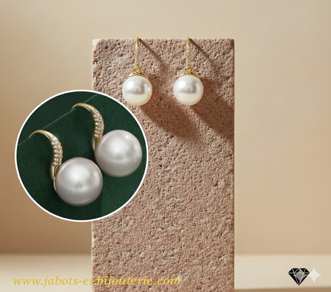 Paire de Boucles d’oreilles "Perles Lumineuses"