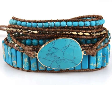 Bracelet "Vague Turquoise" – Protection & Énergie Positive – Image 2