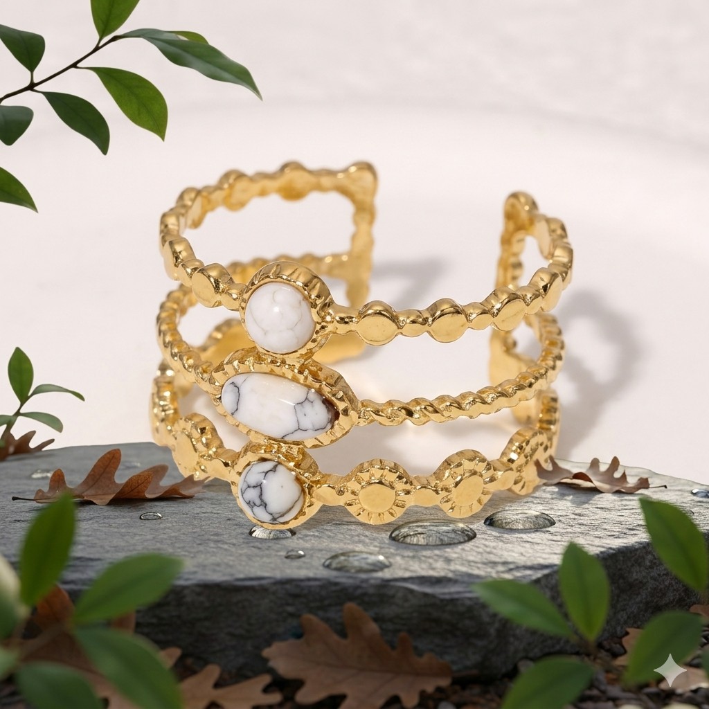 Bague LYRA "Dentelle Dorée"