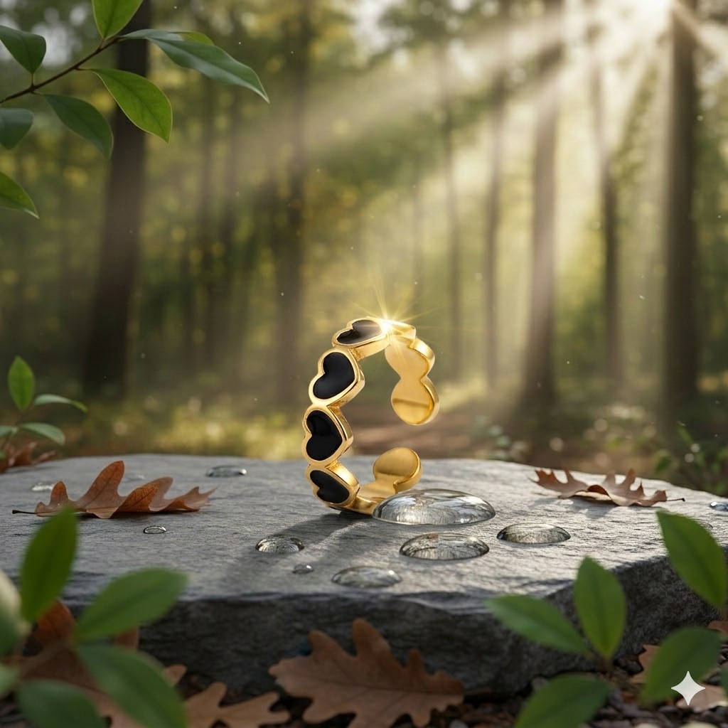 Bague LYRA "Passion Noire"