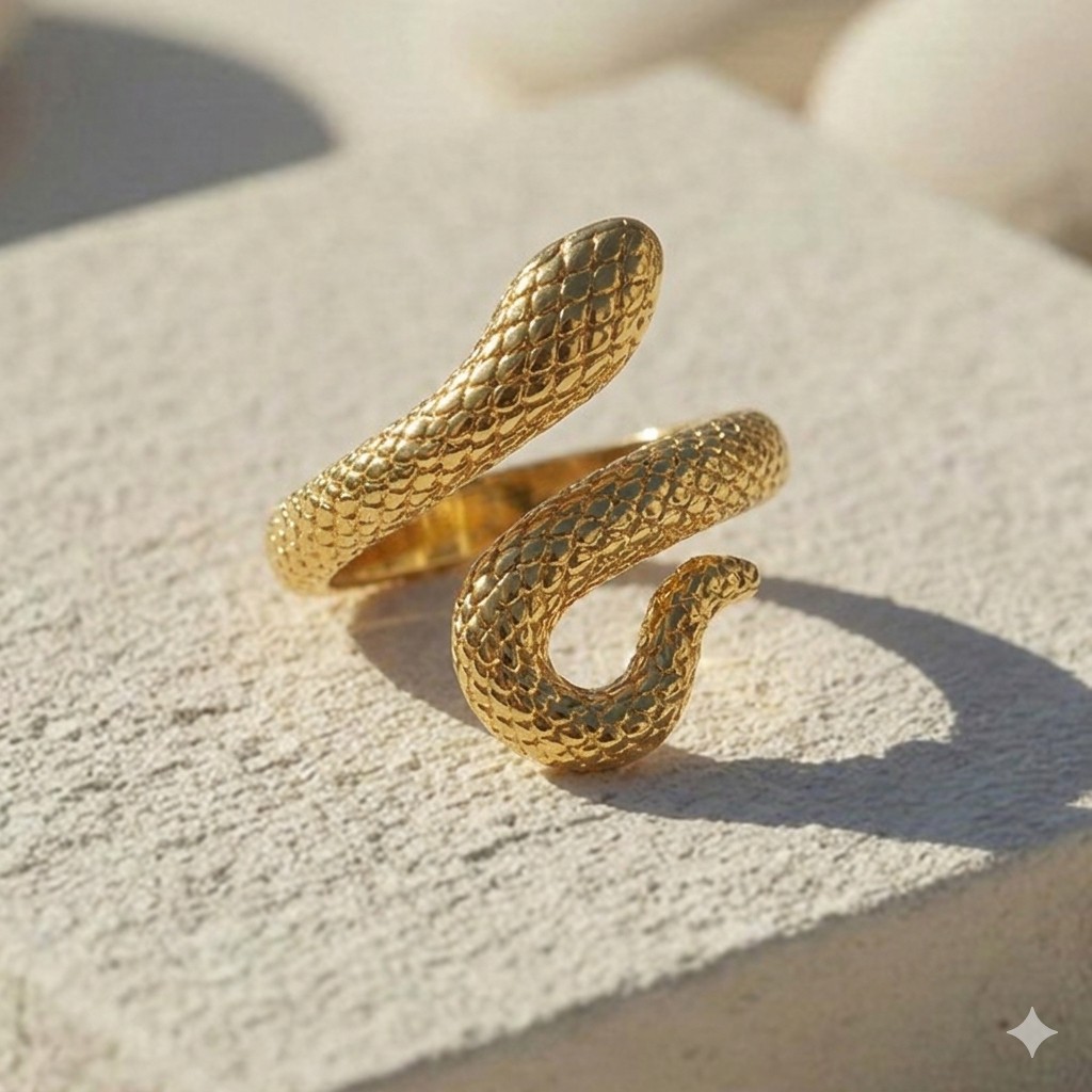 Bague LYRA "Serpent Enroulé Doré" – Image 2