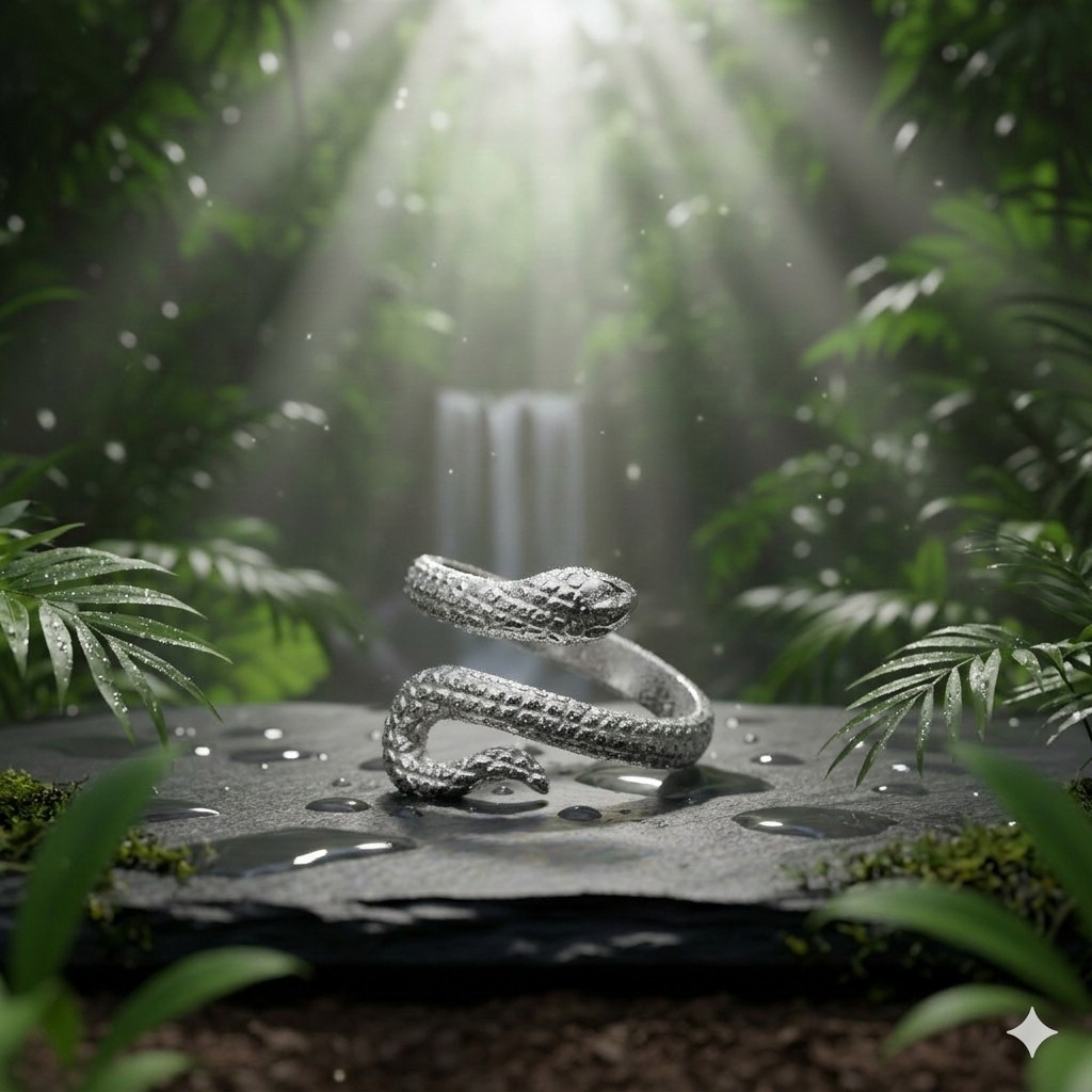 Bague LYRA "Serpent Enroulé Double Argenté" – Image 2